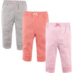 Luvable Friends Stripe Tapered Ankle Pant 3-Pack - Pink/Coral