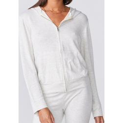 Monroe Supersoft Zip Up Hoodie - Light Grey