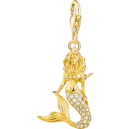 Thomas Sabo Charm Club Collectable Mermaid Charm Pendant - Gold/Transparent