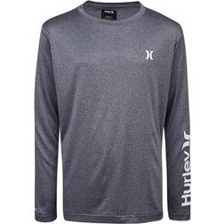 Hurley Boy's Icon Heather Long Sleeve - T-shirt - Black Heather