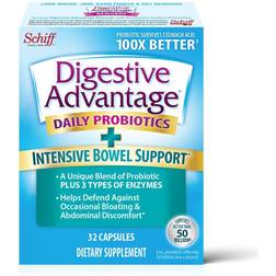 Schiff Digestive Advantage Capsules Intensive Bowel Support IBS Lysine 32 Capsules 60 pcs