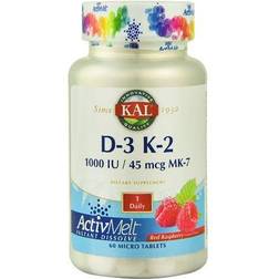 Kal D-3 K-2 ActivMelt Raspberry 60 Tablets