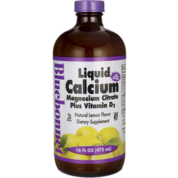 Bluebonnet Nutrition Liquid Calcium Magnesium Citrate Plus Vitamin D3 Natural Lemon 16 fl oz