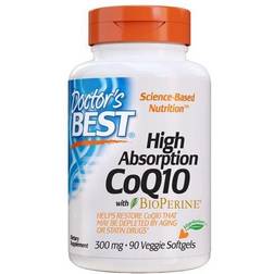 Doctor's Best High Absorption CoQ10 with BioPerine, 300 mg, 90 Veggie Softgels