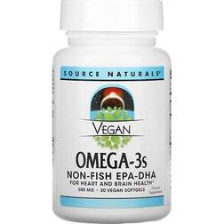 Source Naturals Vegan Omega-3s Non-Fish EPA-DHA 300 mg 30 Vegan Softgels