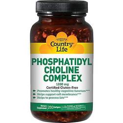 Country Life Phosphatidyl Choline Complex 1200 mg 200 Softgels 120 pcs