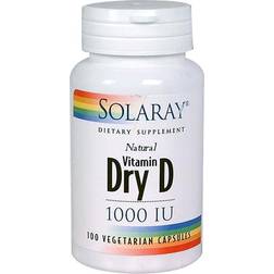 Solaray Dry Vitamin D 1000 IU 60 Vegetarian Capsules