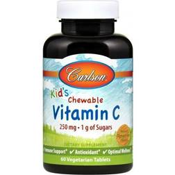 Carlson Carlson Labs Kid's Chewable Vitamin C, 250mg Natural Tangerine 60 vegetarian tabs