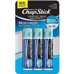 ChapStick Lip Moisturizer SPF 15 Cool Mint 0.15 oz Each Pack of 3