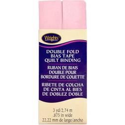 Wrights Double Fold Quilt Binding 7/8 Inch 3 Yards Lichtroze 117-706-303 3-pack
