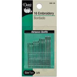 Dritz 16 Embroidery Hand Needles Size 3/9