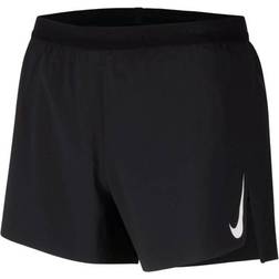 Nike Dri-FIT ADV AeroSwift Men's 4" Brief-Lined Racing Shorts - Black/White