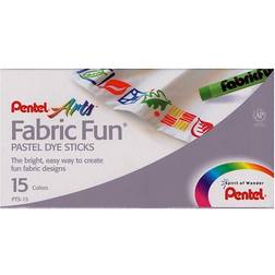 Pentel Fabric Dye Stick Set, 15-Colors