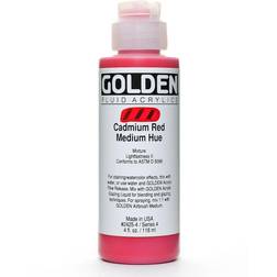 Golden Fluid Acrylics cadmium red medium hue 4 oz