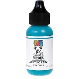 Ranger Dina Wakley Media Heavy Body Acrylic Paints 1 oz. bottle peacock