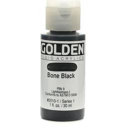 Golden Fluid Acrylics bone black 1 oz