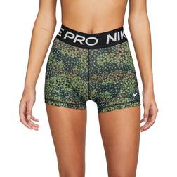 Nike Pro Dri-FIT 7.5cm Printed Training Shorts Women - Treeline/Black/White