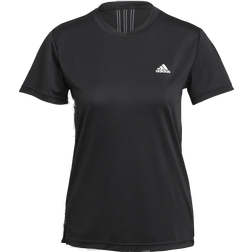 adidas Aeroready Designed To Move 3-Stripes Sport T-shirt Women - Black/White