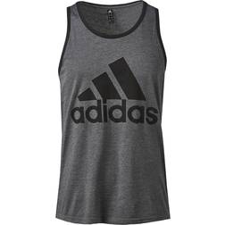 adidas Badge of Sport Classic Tank Top - Dark Grey Heather/Black