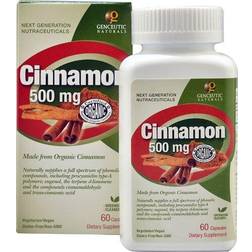 Genceutic Naturals Organic Cinnamon 500 mg 60 Capsules