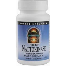 Source Naturals NSK-SD Nattokinase 50 mg 60 Softgels 60 pcs
