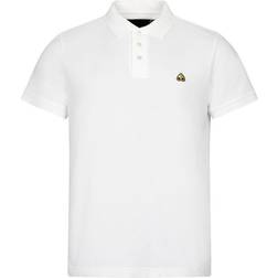 Moose Knuckles Gold Logo Polo Shirt - White