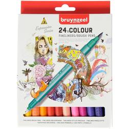 Bruynzeel Bruynzeel Fineliner Brush Pens 24 pcs
