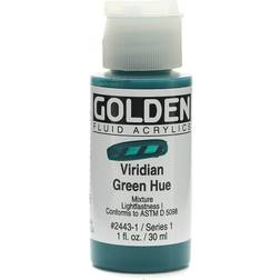 Golden Fluid Acrylics historical viridian green hue 1 oz