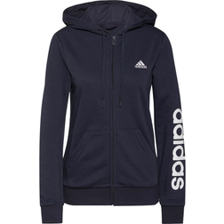 adidas Essentials Logo Full-Zip Hoodie - Legend Ink/White