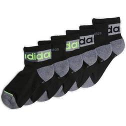 Adidas Blocked Linear Quarter Socks 6-pack Kids - Black