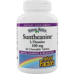 Natural Factors Stress-Relax Suntheanine Chewable 60 Chewable Tablets