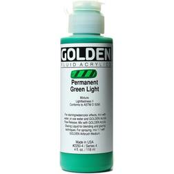 Golden Fluid Acrylics permanent green light 4 oz