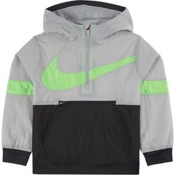 Crossover Basketball Jacket Kids - Light Smoke Grey/Black/Green Strike/Green Strike