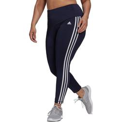 Adidas Designed To Move High-Rise 3-Stripes 7/8 Sport Tights Plus Size Women - Legend Ink/White