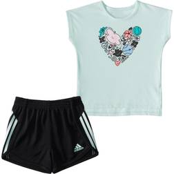 adidas Graphic Tee & Shorts Set - Ice Mint