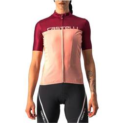 Castelli Velocissima Short Sleeve Jersey Women - Blush/Bordeaux