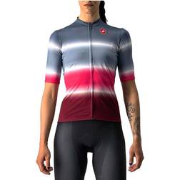 Castelli Dolce Short Sleeve Jersey Women - Light Steel Blue/Bordeaux