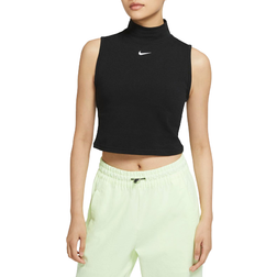 Nike Women's Collection Essentials Mock Tank Top - Black/White