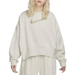 Nike Sportswear Swoosh Women's Cropped Crew Sweatshirt - Phantom/Black/Sanddrift