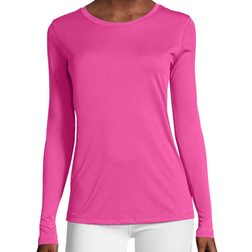 Hanes Sport Cool Dri Performance Long-Sleeve T-shirt Women - Wow Pink