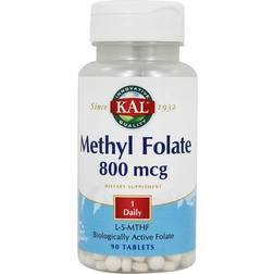 Kal Methyl Folate 800 mcg. 90 Tablets