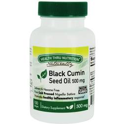 Health Thru Nutrition Black Cumin Seed Oil Healthy Inflammatory Response 500 mg. 100 Softgels