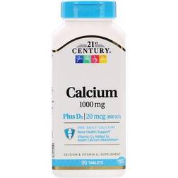 21st Century Calcium Plus D3 1 000 mg 90 Tablets 90 pcs