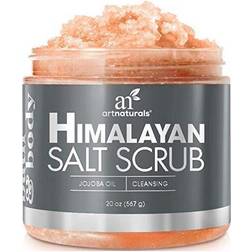 ArtNaturals Himalayan Salt Body Scrub (20 Oz 567g) Deep Cleansing Exfoliator with Shea Butter, Dead Sea Salt, Vitamin C and Essential Oils Moi