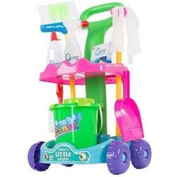 80-PP-1350568 Pretend Play Cleaning Set with Caddy on Wheels