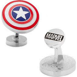 Marvel Captain America Shield Cufflinks - Silver/Red/White/Blue