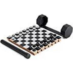 Umbra Rolz Chess/Checkers Set Black