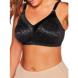 Bali Double Support Lace Wirefree Bra - Black