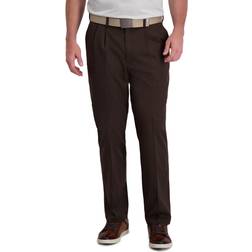 Haggar Cool Right Performance Flex Pant - Brown Heather