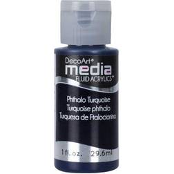 Deco Art Media Fluid Acrylic, 1 oz Bottle Phthalo Turquoise